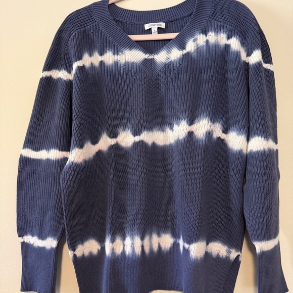 Johnny Was Tie Dye Pullover Cotton Sweater Indigo L - Picture 2 of 4
